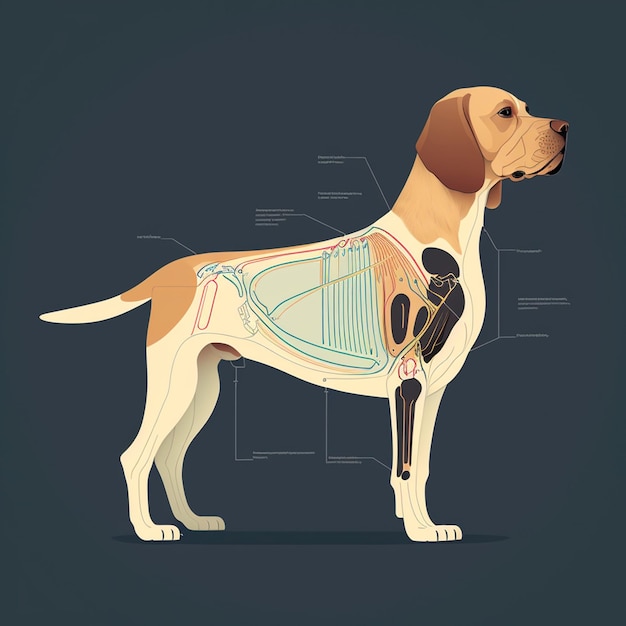 Dog Anatomy vector illustration