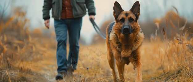 Dog and Owner39s Journey Through Autumn Fields Concept Pet Portraits Autumn Adventures Dog Photography Hartverwarmende momenten