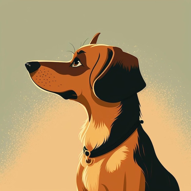 Photo dog animated style vector illustration