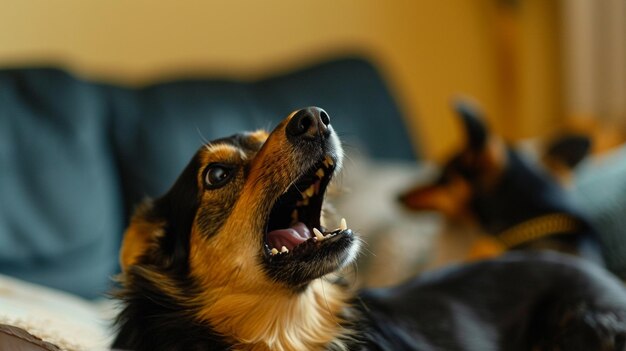 Dog arguing over the phone Generative Ai