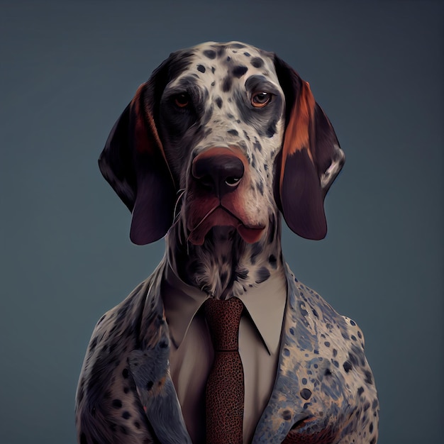 Dog Art Style like a boss generative ai