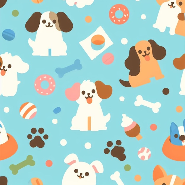 Dog background desktop wallpaper cute vector