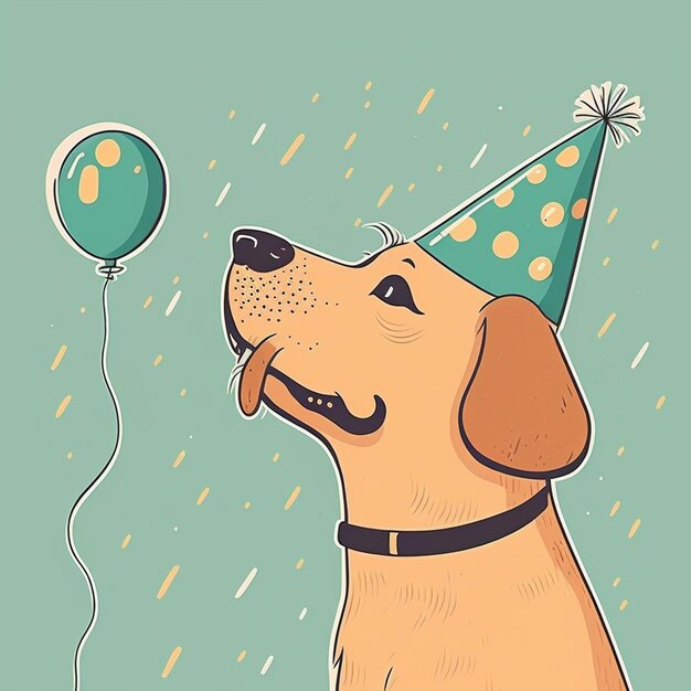 Иллюстрация вектора дня рождения собаки