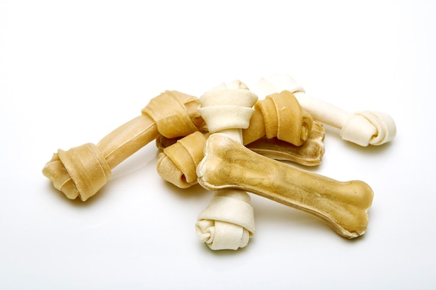 Dog bone white background