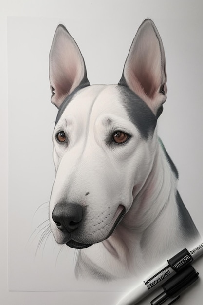 Dog bull terrier sketch