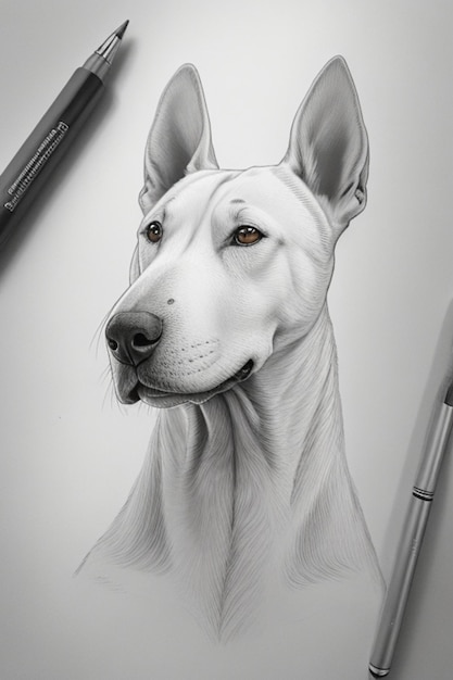 Dog bull terrier sketch