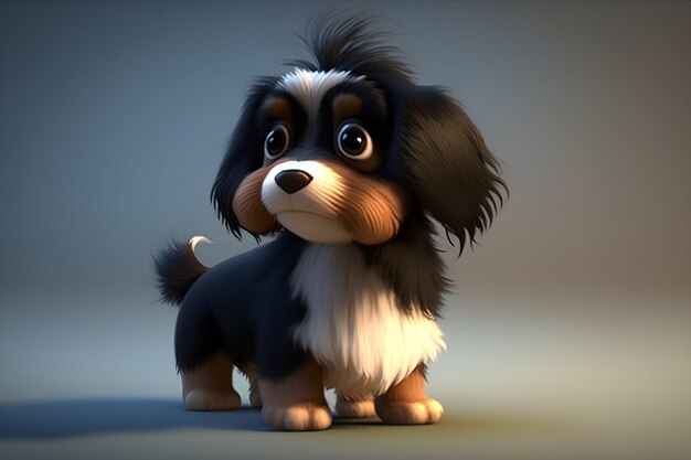 dog cartoon isolated on background