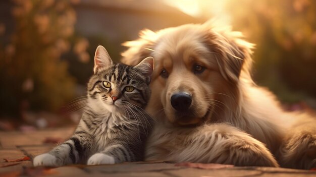 дружба собаки и кошки