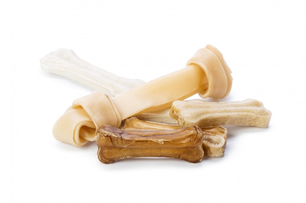 Dog chew bones isolated