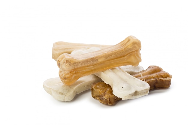 Dog chew bones isolated