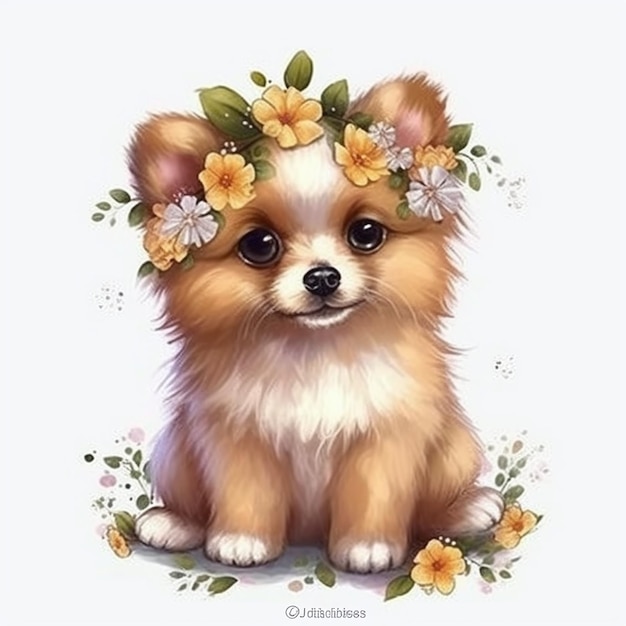 Dog clipart cute puppy dogs on a white background