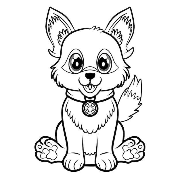 dog coloring page