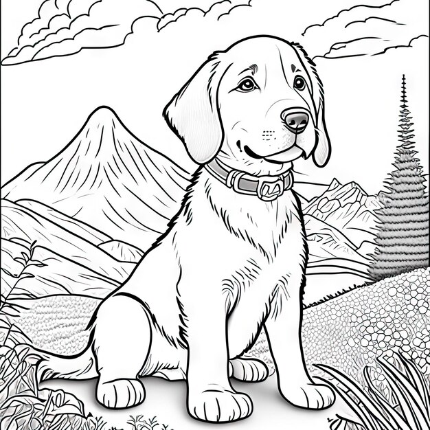 Dog coloring page