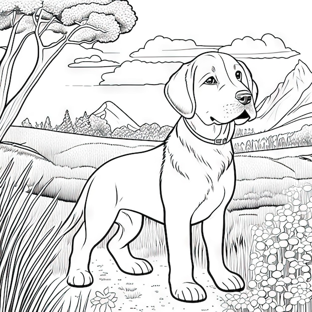 Dog coloring page