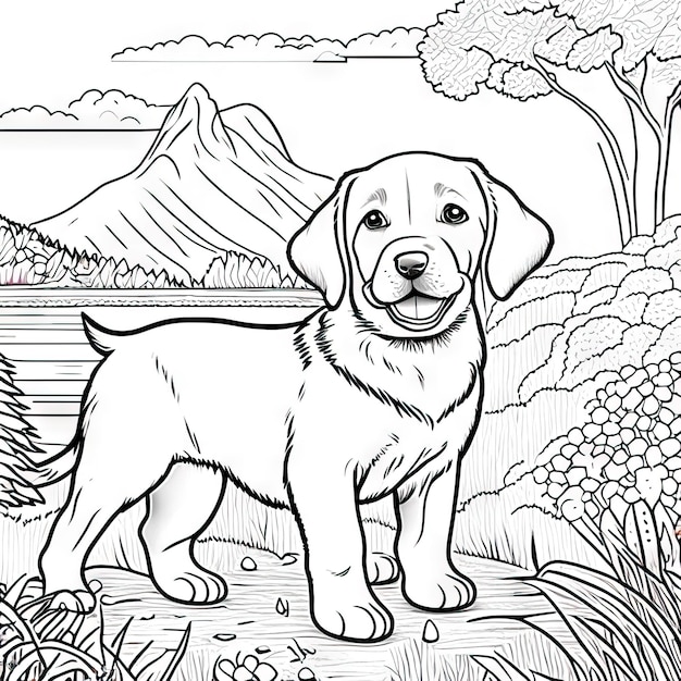 Dog coloring page