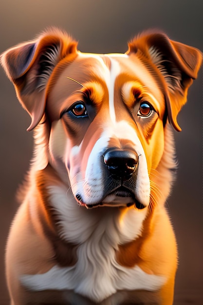 Творческое минимальное изображение собаки, созданное ai