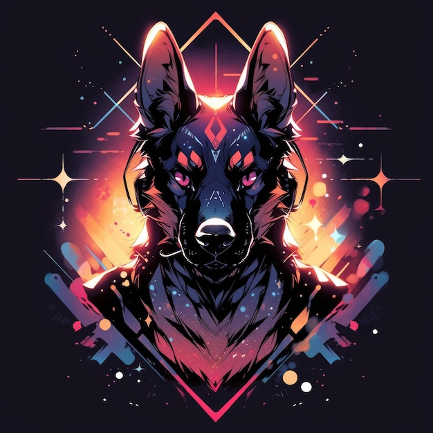 dog design graphic for tshirt