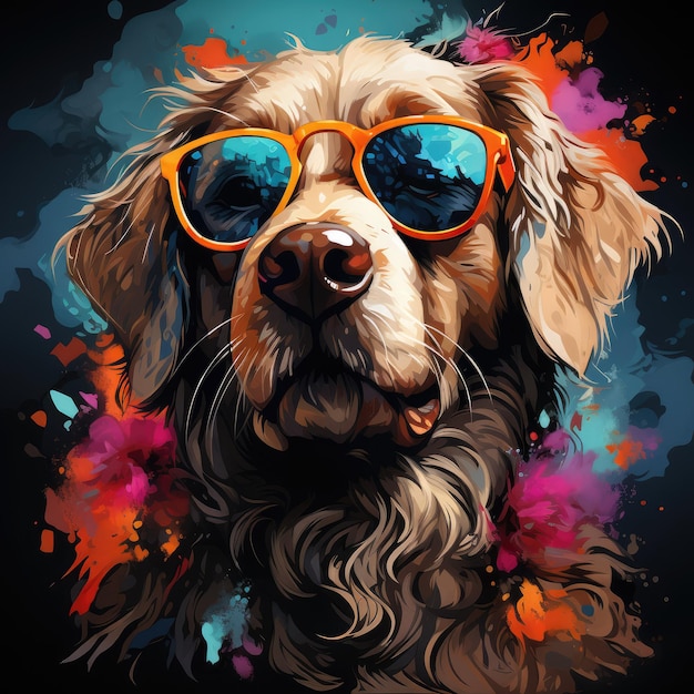 dog design graphic for tshirt