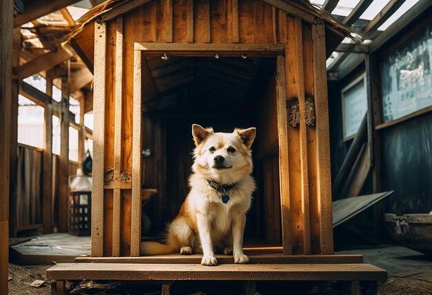 犬小屋にいる犬には25という数字が付いている