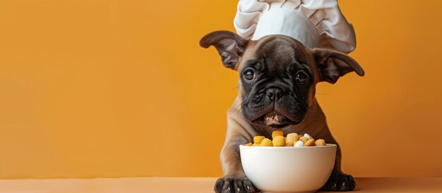 Dog Eating Corn From Bowl