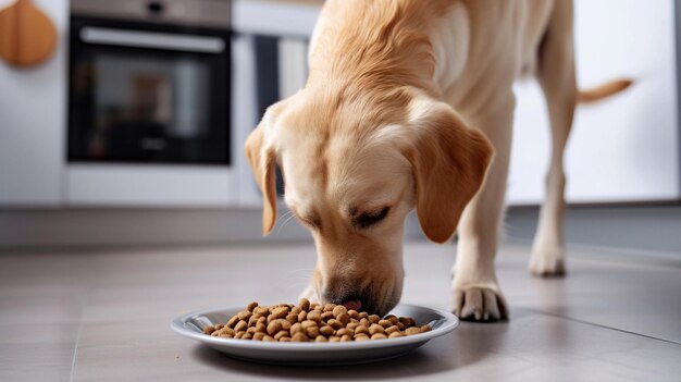 premium-photo-a-dog-eats-cat-food-from-a-plate