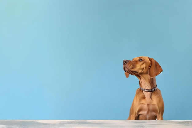 コピースペースを持つ犬の顔のポートレート