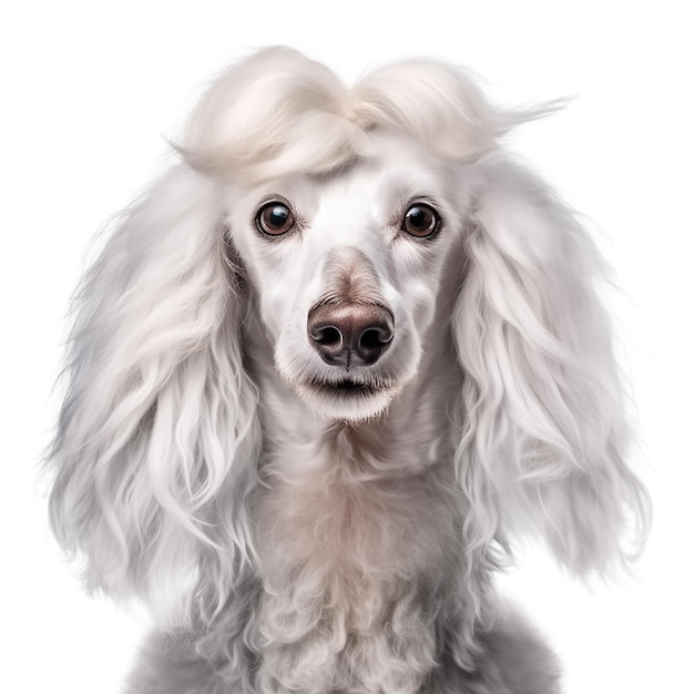 dog face shot isolated on transparent background cutout