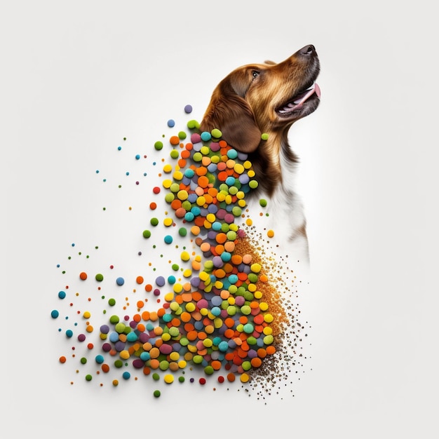 Dog food artistic photo