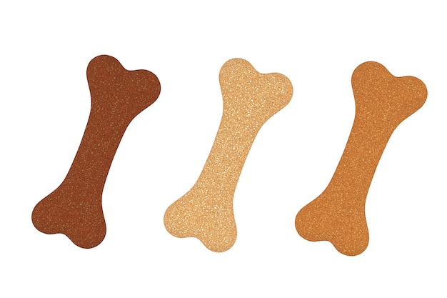 Dog food bones on a white background. 3d Rendering