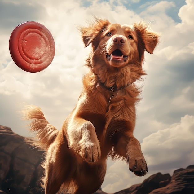 Dog and frisbee