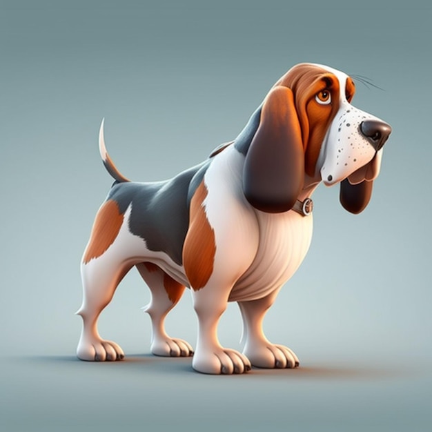 Photo dog full body cartoon character vector