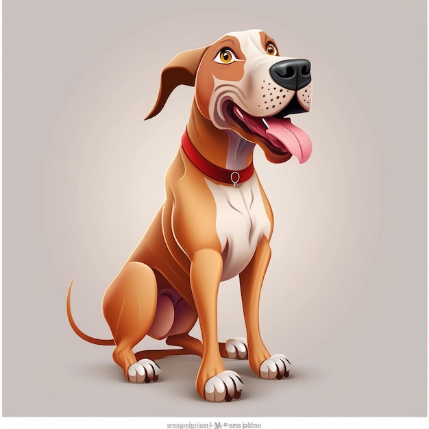 Dog full body cartoon character vector