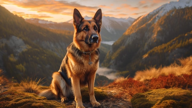 Dog German shepherd dog