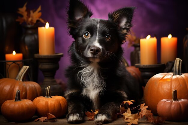 dog halloween themed photo