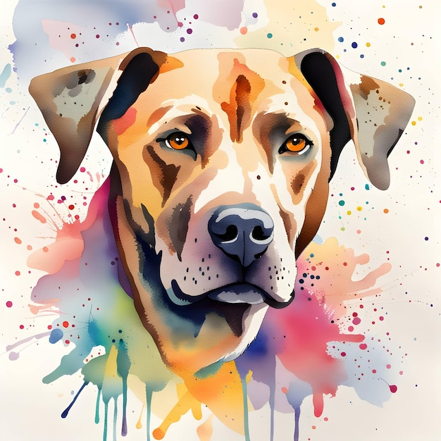 Dog Head Animal Painting