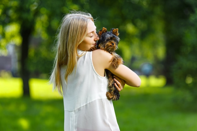 Dog and his owner