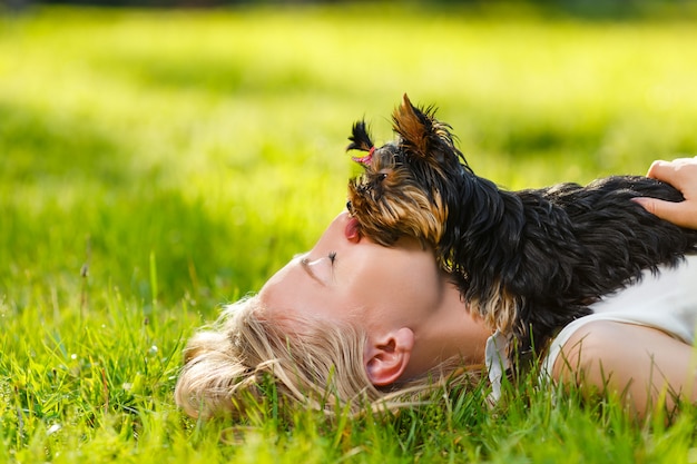 Dog and his owner