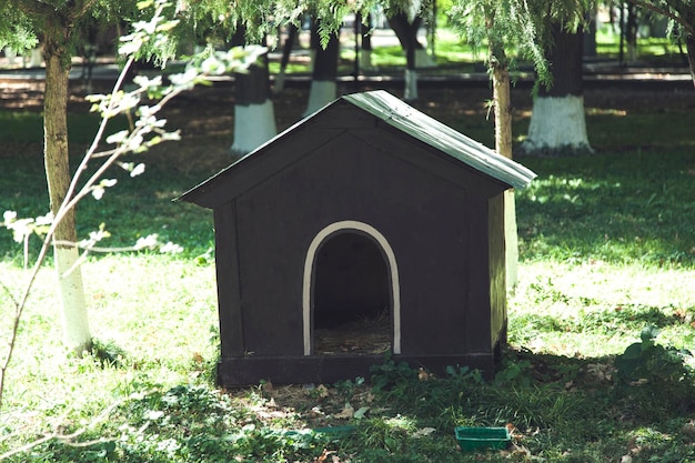 自然の中の犬小屋