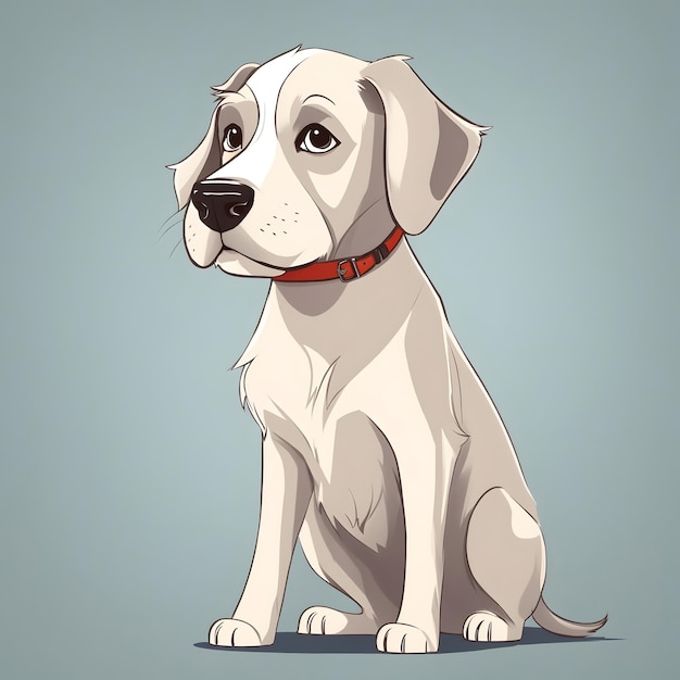 Dog illustration AI Generative