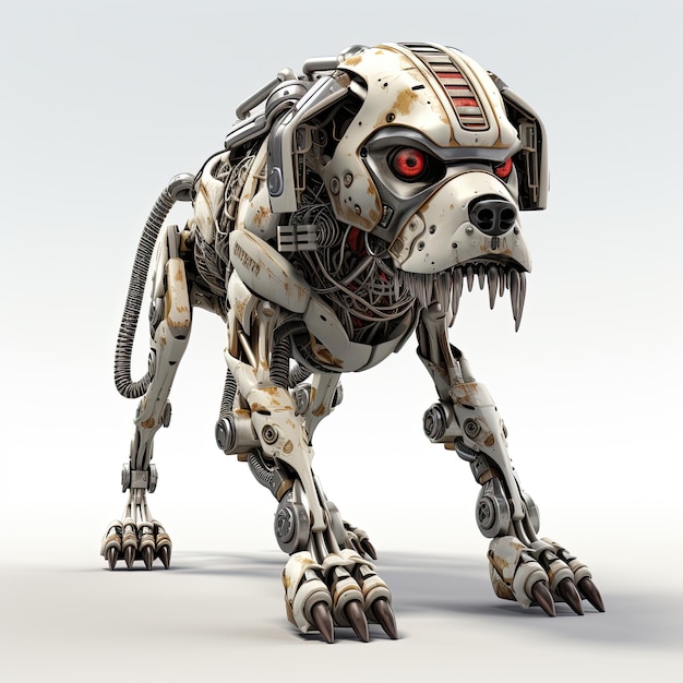 dog illustration character robot zombie