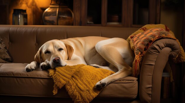 Dog labrador yellow lab