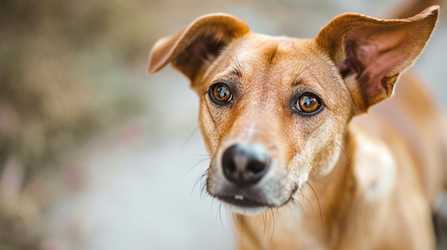 dog listening with big ear AI Generative