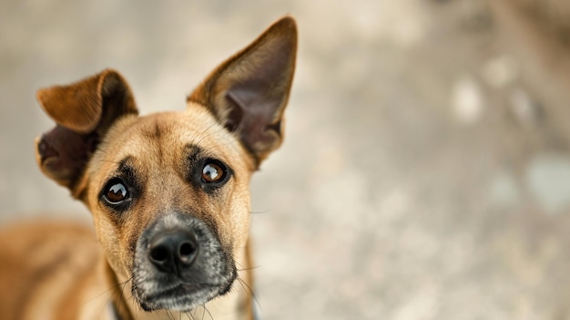 dog listening with big ear AI Generative
