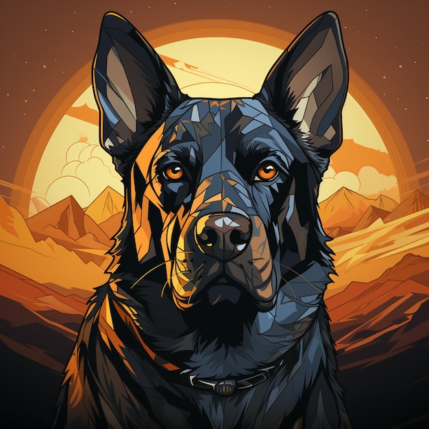 dog logo illustration