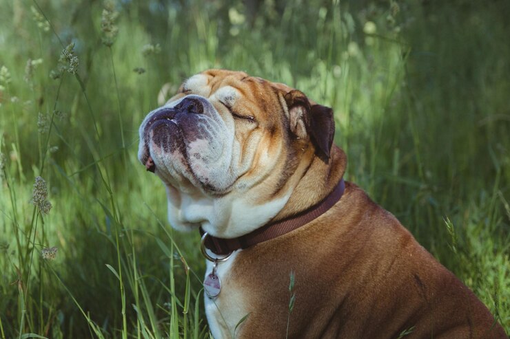 Photo 犬が目をそらしている