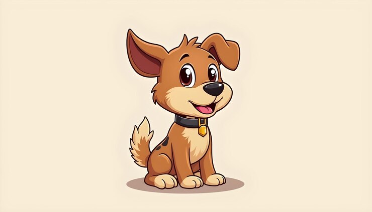 Photo dog mascot cartoon logo design