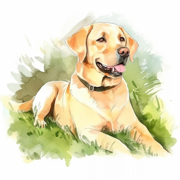 Foto ritratto di un cane dipinto