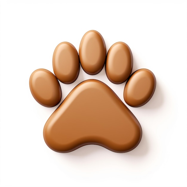 a dog paw print on a white background