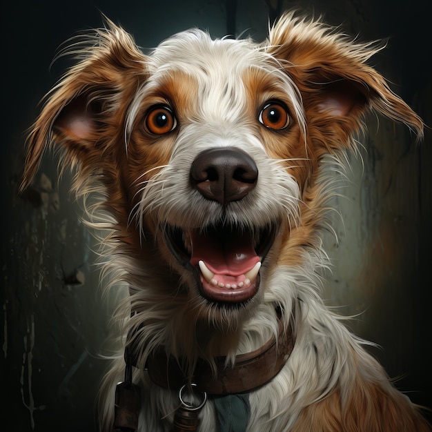 dog portrait realistic style Generative AI