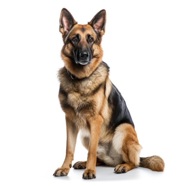 Dog portrait on white background